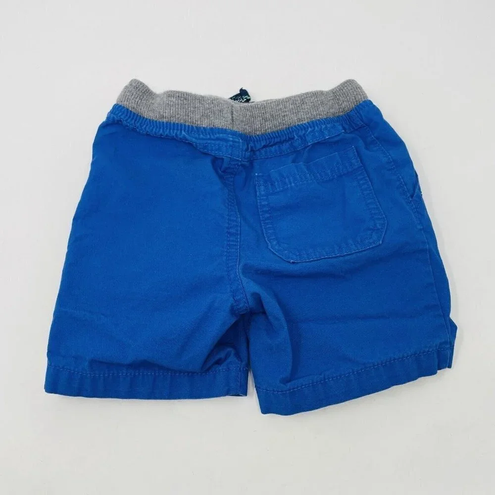 Carters Baby Boys Size 24 Months Drawstring Pull On Shorts Blue‎ 100% Cotton 942